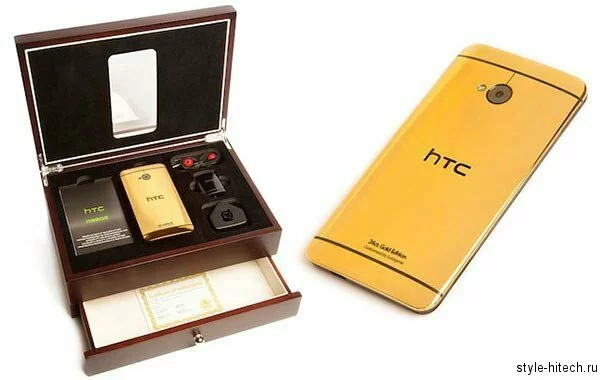 Золотой HTC ONE